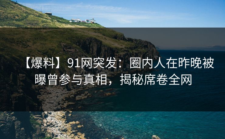 【爆料】91网突发：圈内人在昨晚被曝曾参与真相，揭秘席卷全网