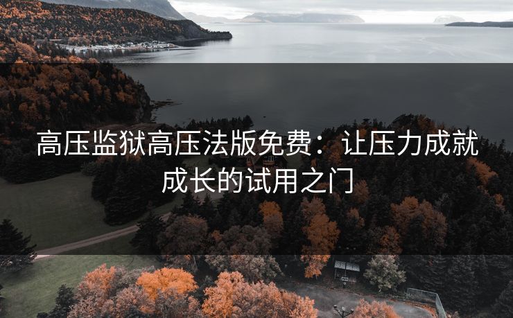 高压监狱高压法版免费：让压力成就成长的试用之门
